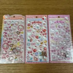 【国内正規品】ハローキティ　ボンボンドロップシール　うるちゅるPOPシール　3点