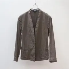 【Theory】ノーカラージャケット カーキブラウンのサムネイル