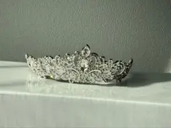 エレガントなブライダルティアラ　ネックレス　3点ピアス　セット