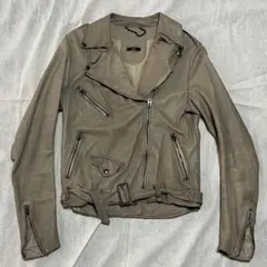 ライダース　ジャケット　ベージュ