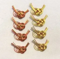 【水引】あわじ結び 4本取り　赤×ゴールド☆