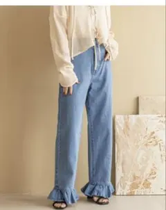 フリルデニムP LOWRYS FARM ローリーズファーム