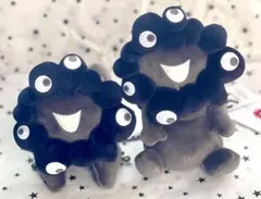 【お顔厳選★新品 Sサイズ セット】黒ミャクミャク お手玉風 這型ぬいぐるみ