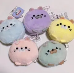 ラウンドワン / ごろねこサミット プチマスコット コンプリート5種セット