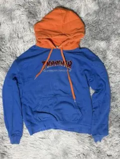 THRASHER パーカー 青/オレンジ M （値下げ交渉可）のサムネイル
