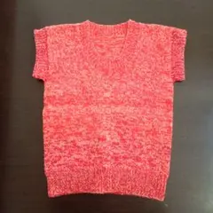 赤と白のウールセーター 100〜110cm相当