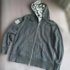 X-LARGE グレー ジップアップパーカー