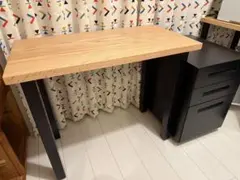 IKEA 】ヴァドホルマ- アイランドキッチン ブラック/オーク - メルカリ