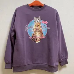 猫柄トレーナー