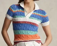 近年モデル✨️ ポロバイラルフローレン ケーブルニットポロシャツ ウォッシャブル