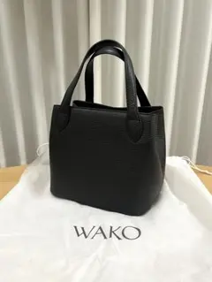 新品未使用　WAKO ミニトートバッグ 黒　現行品　銀座和光のサムネイル