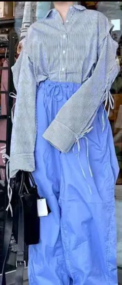 niko and ... ストライプ柄長袖シャツ big　2way