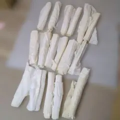 4581 長襦袢系白反物ハギレまとめ売り17点セット！リメイク用など☆のサムネイル