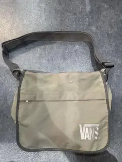 90s VANS 刺繍ロゴ メッセンジャーバッグ カーキのサムネイル