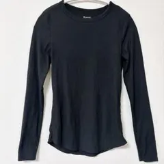 ノーバウンダリーズ リブ 長袖 カットソー ブラック XS トップス