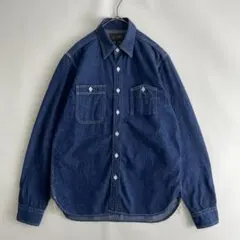 美品21aw BEAMS PLUS (iz) デニムワークシャツ 山ポケ ガチャのサムネイル