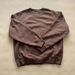 UNIQLO : C オーバーサイズスウェットシャツ　ブラウン L