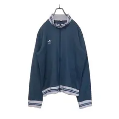⭐︎デサント製⭐︎80s adidasアディダストラックジャケット　くすみブルー　L