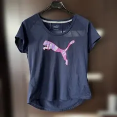 PUMA ネイビーショートスリーブトップス
