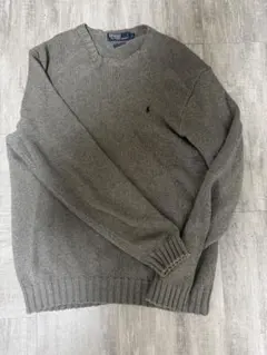 Polo by Ralph Lauren グレー Vネック セーター XL