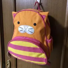 SKIP＊HOP スキップホップ 猫の顔リュック ZOO刺繍付き オレンジのサムネイル