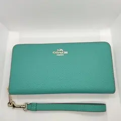 COACH コーチ 長財布 ストラップ付 シグネチャー ロング ジップC4451のサムネイル