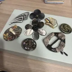 ヴィンテージ　アンティーク　ブローチセット