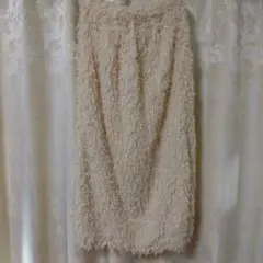 Kastane 　カスタネ　アイボリー　フリンジデザイン　ロングスカート