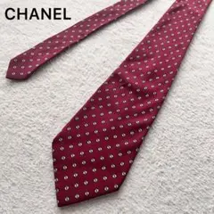 美品✨CHANEL シャネル ネクタイ　総柄　ココマーク フォーマル　ビジネス