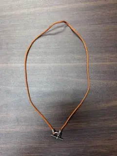 HERMES】エルメス 革紐 ネックレス チョーカー ラニエール レッド