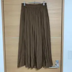 ユニクロ　ロングスカート　ブラウン