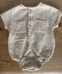 tête à tête ベージュ　ロンパース 70 ベビー　美品