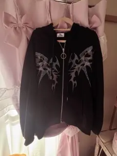 VOLCAN&APHRODITE ラインストーントライバルZIPパーカー