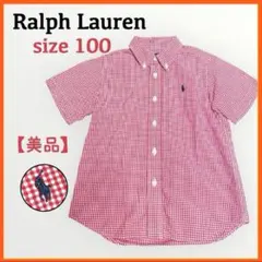 Ralph Lauren ラルフローレン✨️100 半袖 ギンガムチェック シャツ