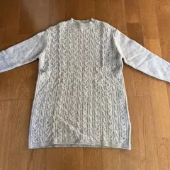グレー ケーブル編み 長袖セーター　ケユカ新品