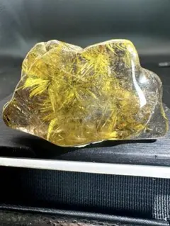 006ゴールド タイチン ルチル クォーツ 16mm-17mm 金針水晶 大玉