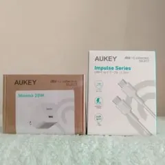 AUKEY Minima 20W 充電器とケーブルセット