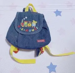 ミキハウス デニム小型リュック　くま