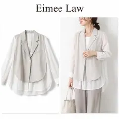 EimeeLaw　エイミーロウ シアーレイヤードシャツジャケット 白 FREEのサムネイル