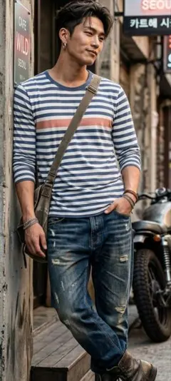 old UNIQLO　90s~ y2k　ロンT　メンズL