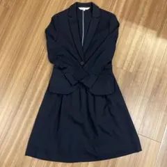 KUMIKYOKU ネイビー ジャケット・スカートセット