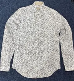 ZARA MAN 花柄 長袖シャツ ホワイト/ブルー