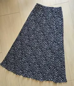 AsKnowAsPlus プリーツスカート ロング丈 黒 ウエストゴム