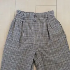 GU 140センチ　チェック柄 スリムフィットパンツ