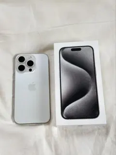 iPhone 15 Pro 256gb ホワイトチタニウム本体 バッテリー89%