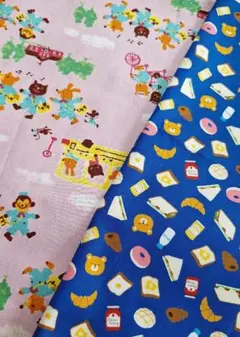 可愛い柄の生地　はぎれセット　　♪︎おまけの生地付き♪︎