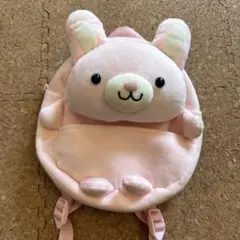 ウサギデザインのピンクリュック