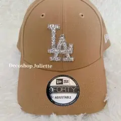 New Era 9FORTY♡ブラウンデコキャップ