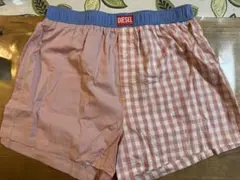 DIESEL ピンク チェック トランクス サイズL