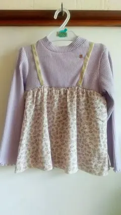 アプレレクール長袖カットソー ラベンダー フラワープリント